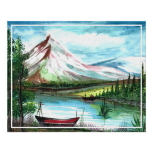 Hand Drawn Spring Landscape Scenery-24531 Poster