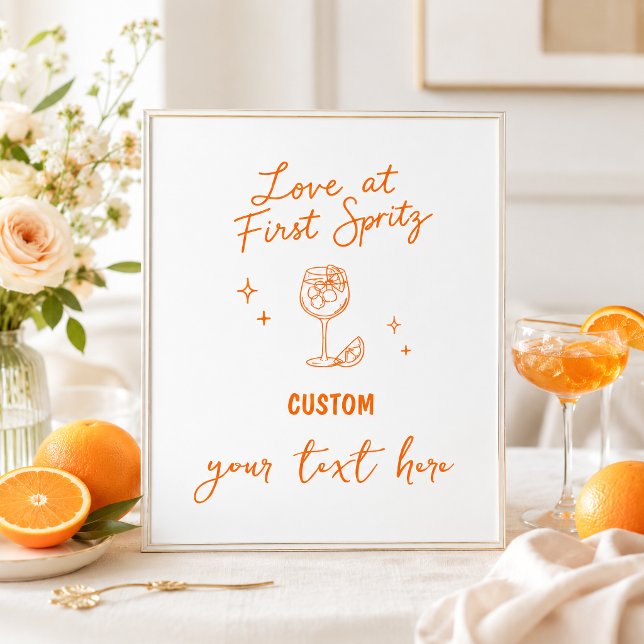 Hand Drawn Spritz Bridal Shower Custom sign (Creator Uploaded)