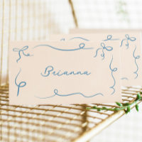 Hand Drawn Squiggle Frame Place Card