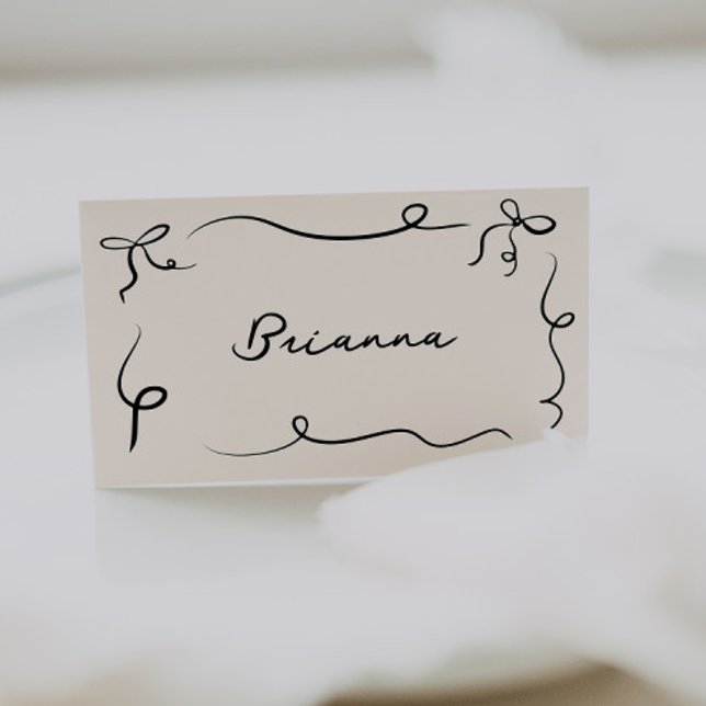 Hand Drawn Squiggle Frame Place Card (Creator Uploaded)