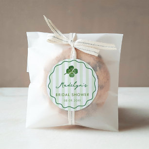 Hand-Drawn St Patrick's Day Wedding Shower Favor Classic Round Sticker