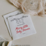 Hand Drawn Stockings Merry Little Baby Shower Napkin<br><div class="desc">Anyone planning a Christmas Baby Shower would love our templated items featuring a charming hand-drawn Christmas illustration theme. These Christmas Baby Shower designs effortlessly blend festive elegance with practicality. The hand drawn illustrated design adds a touch of warmth and whimsy, perfect for seasonal celebrations. With fun, festive fonts that capture...</div>