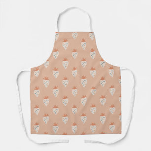 Hand Drawn Strawberry Flowers Apron