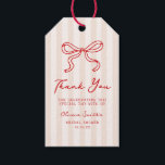 Hand Drawn Striped Bridal Shower Thank You  Gift Tags<br><div class="desc">Hand Drawn Striped Bridal Shower Thank You Gift Tags featuring a hand-drawn illustration Bow in a fun and playful style accompanied by a casual,  handwritten font.</div>