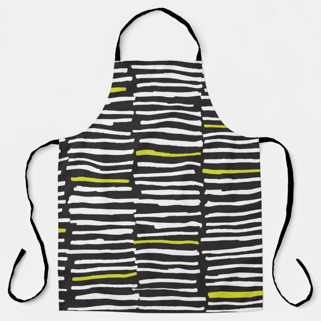 Hand Drawn Stripes: Vintage Pattern. Apron (Front)