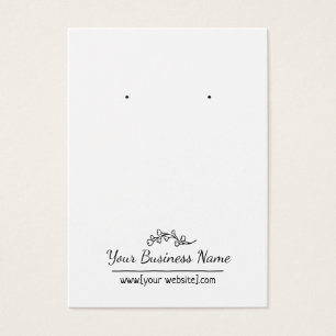 Hand Drawn Style Custom Earring Card