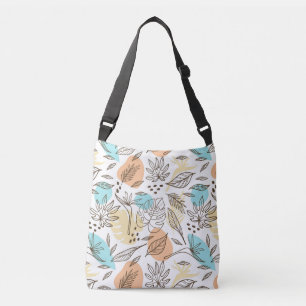 Hand drawn summer tropical pattern crossbody bag