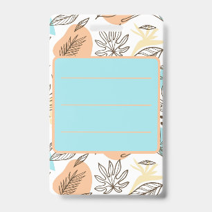 Hand drawn summer tropical pattern ID badge