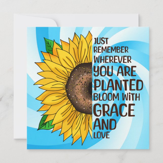 Hand Drawn Sunflower and Quote (Front)