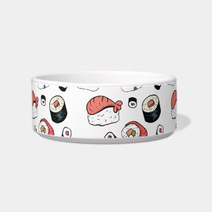 Hand-Drawn Sushi Mix Pet Bowl