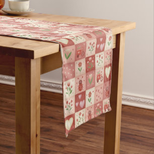 Hand Drawn Sweet Patchwork - Table Runner