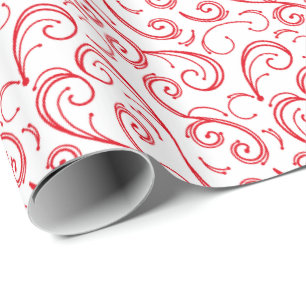 Hand Drawn Swirls Gift Wrapping Paper