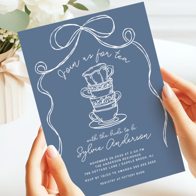 Hand Drawn Tea Bridal Shower Invitation (Creator Uploaded)