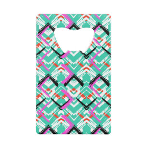 Hand Drawn Teal Zig Zag Pattern