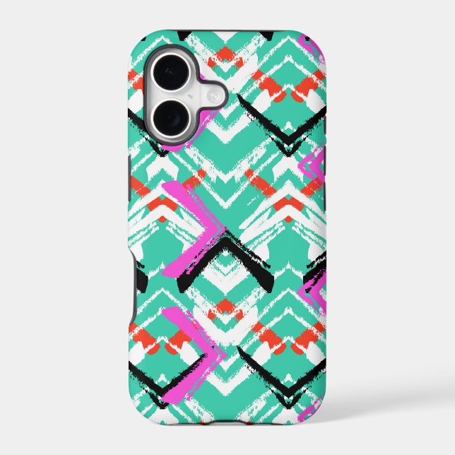 Hand Drawn Teal Zig Zag Pattern (Back)