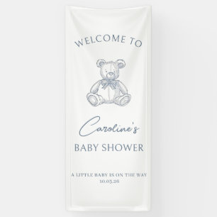 Hand drawn Teddy Bear baby shower Banner