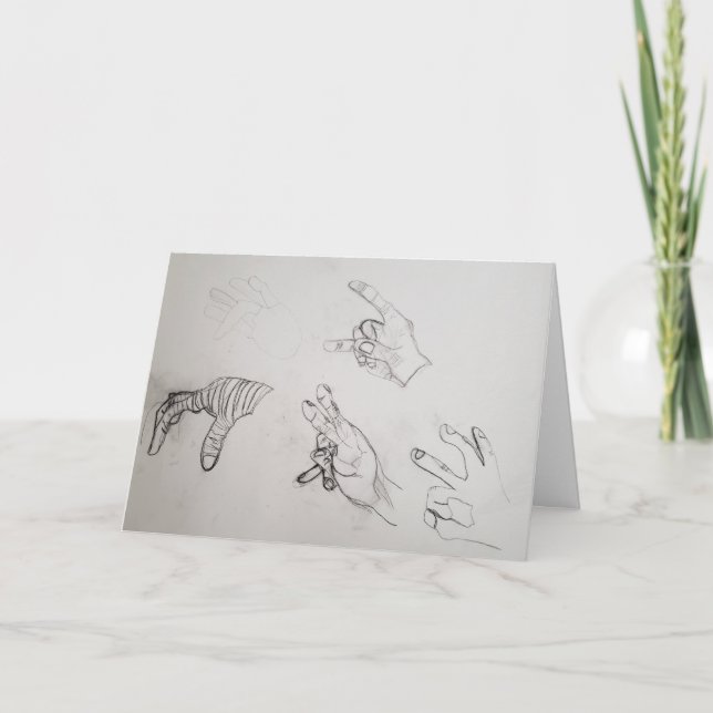 "Hand Drawn" Thank You Card (Front)