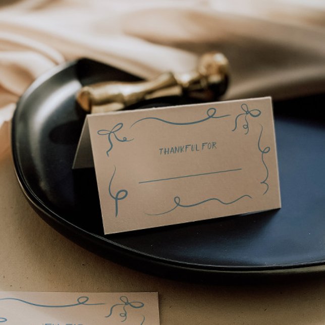 Hand Drawn Thanksgiving Dinner Place Card (Creator Uploaded)