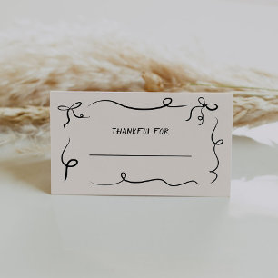 Hand Drawn Thanksgiving Dinner Place Card