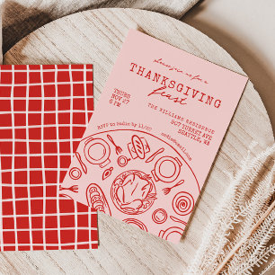 Hand Drawn Thanksgiving Dinner Scribble Invitation