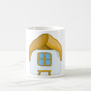 Hand-Drawn Thatched Cottage Little House Coffee Mug