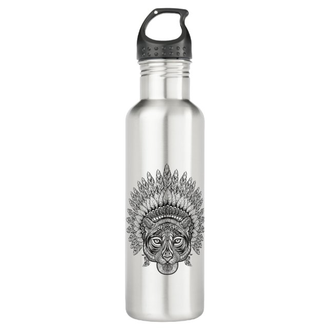 Hand Drawn Tiger In Style 710 Ml Water Bottle (Front)