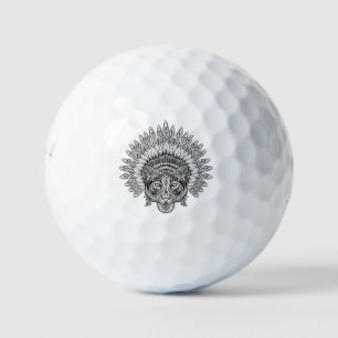 Hand Drawn Tiger In Style Golf Balls