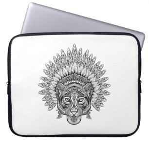 Hand Drawn Tiger In Style Laptop Sleeve