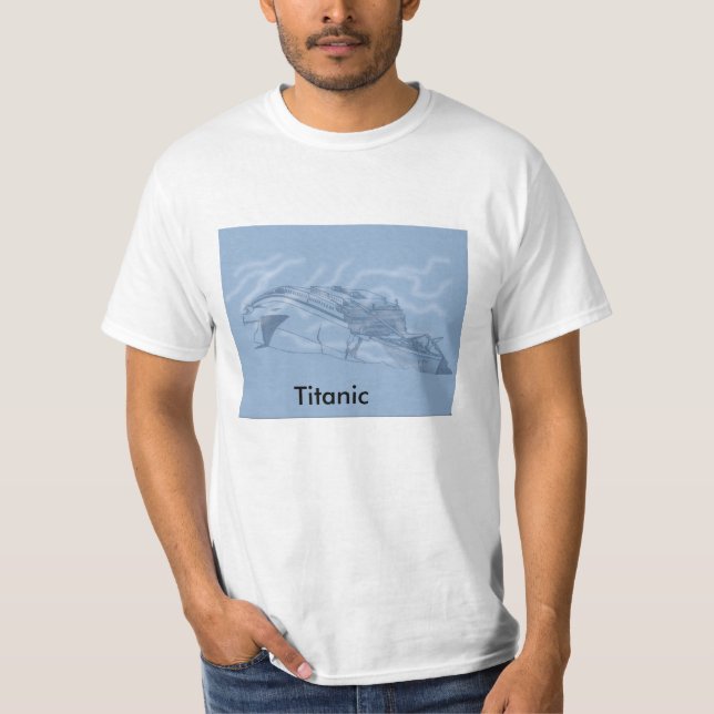 Hand Drawn Titanic Ship T-Shirt (Front)