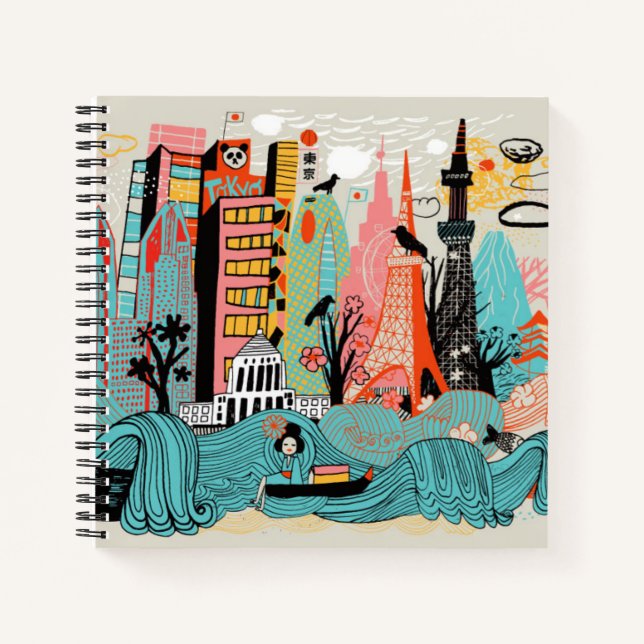 Hand Drawn Tokyo Japan Notebook (Front)
