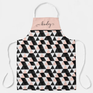 Hand Drawn Triangle Geometric Pattern Apron