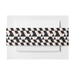 Hand Drawn Triangle Geometric Pattern Invitation Belly Band