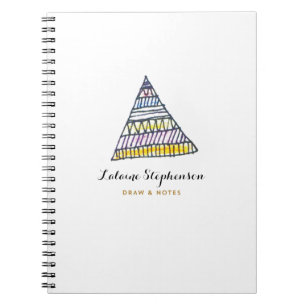 hand drawn triangle notebook