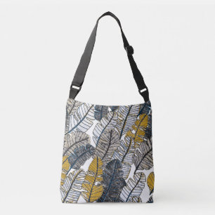 Hand Drawn: Tropical Leaves Crossbody Bag