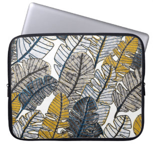 Hand Drawn: Tropical Leaves Laptop Sleeve