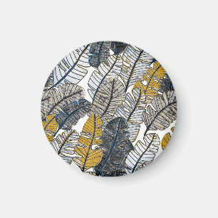 Hand Drawn: Tropical Leaves Magnet