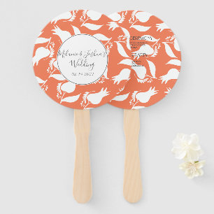 Hand Drawn Tulip Botanical Shadows Wedding Hand Fan