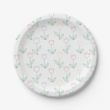 Hand Drawn Tulip Flower Pattern