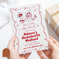 Hand Drawn Tying the Know Martini Bachelorette