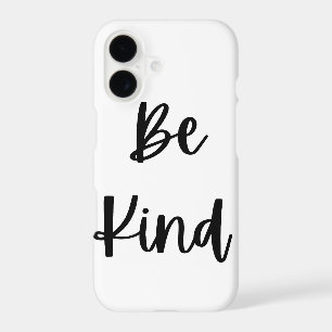 Hand Drawn Typography Be Kind Quote iPhone Case