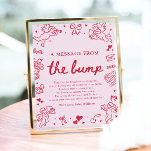 Hand Drawn Valentine A Message From The Bump Sign