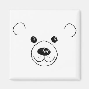 Hand Drawn Very Cute bear The Cutest Bear Magnet