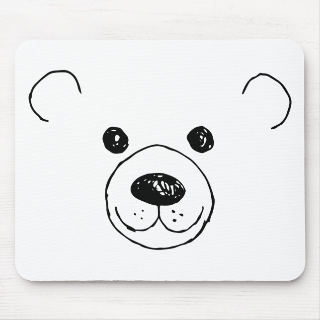 Hand Drawn Very Cute bear The Cutest Bear Mouse Pad (Front)