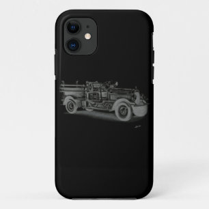 hand drawn vintage fire truck inverse Case-Mate iPhone case