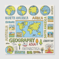 Hand Drawn Vintage Geography Illustration