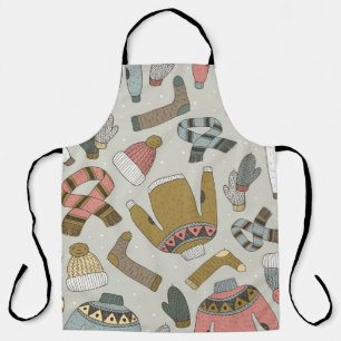 Hand Drawn Vintage Seamless Pattern Apron