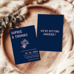 Hand Drawn Vintage Wildflower Bouquet Wedding Invitation