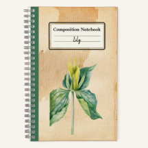 Hand Drawn Wake Robin Personalised Composition