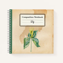 Hand Drawn Wake Robin Personalised Composition