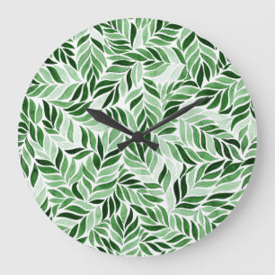 Hand-Drawn Watercolor Abstract Seamless Pattern Large Clock